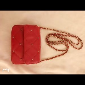 Red mini Juicy Couture cross body purse